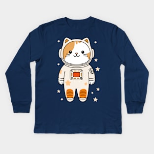 CatAstronaut Kids Long Sleeve T-Shirt